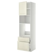 METOD / MAXIMERA Vis.el.pecn./mikrotal. s vrat/2fiok, bela/Bodbyn prljavobela, 60x60x220 cm