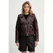 Usnjena biker jakna AllSaints COLLEGE