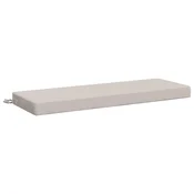 Vidaxl Blazina za klop SOEST 100% poliester Bela 120 x 40 x 8 cm