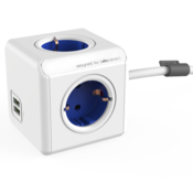 ALLOCACOC PowerCube Extended USB 4xSchuko + dual USB kabl duA3.15m - 1402BL/DEEUPC 4 utiÄ?nice 15m Bela/plava