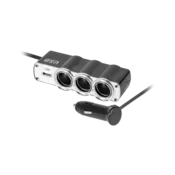 shumee Razdelilnik vtičnice za avtomobilski vžigalnik x3 s kablom in USB