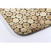 tulup.si Kopalniška preproga Leseni hlodi 75x45 cm Bela
