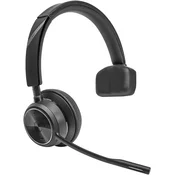 HP Poly Savi 7410 Office Monaural DECT 1880-1900 MHz Headset Slušalke z mikrofonom Brezžična Naglavni trak Klici/glasba Bluetooth Stojalo za polnjenje Črna