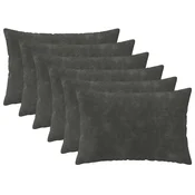 vidaXL Prevleka za blazino 6 kos HEERLEN Antracit 50 x 70 cm