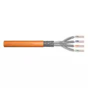 CAT 7 S-FTP installation cable, 1200 MHz Dca (EN 50575), AWG 23/1, 50 m ring, SX, orange