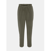 Khaki truncated trousers VERO MODA