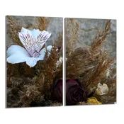 shumee Steklena zaščitna plošča za štedilnik 2x30x52 Orchidea