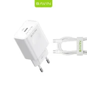 BAVIN PC837Y kucni punjac 20W TYPE C na TYPE C bijeli