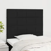 Uzglavlje Crno 80x5x118/128 cm Tkanina