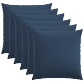 vidaXL Prevleka za blazino 6 kos HEERLEN Modra 80 x 80 cm Blago