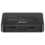 LINQ LinQ, Razdelilnik HDMI 4K Ultra HD za 2 hkratna zaslona, Črna, (5000220124)