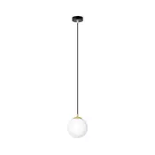 Luster na sajli ROYAL 1xE14/10W/230V, prečnik 14 cm, crne boje