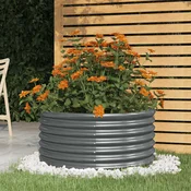 Vrtna sadilica od pocincanog celika 80x80x36 cm antracit