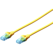 Digitus LAN (RJ45) Omrežni Priključni kabel CAT 5e U/UTP [1x Moški konektor RJ45 - 1x Moški konektor RJ45] 10 m Rumena Zviti pari Digitu
