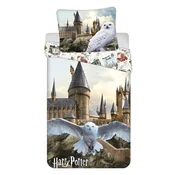Pamučna dječja posteljina za krevet za jednu osobu 140x200 cm Harry Potter Hedwig – Jerry Fabrics