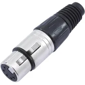 Omnitronic OMNITRONIC XLR vtičnica 5-polna črna Omnitronic 30208425 XLR vtičnica, (20428052)