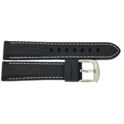 Silikonski kaiš 26mm Crna beli štep SK26.10