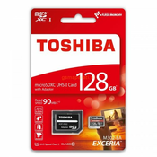 TOSHIBA spominska kartica 128GB micro SDHC z adapterjem SD
