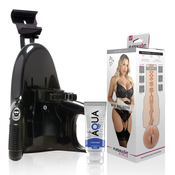 Komplet Fleshlight - Universal Launch + Masturbator Mia Malkova Vagina LVL UP+ Lubrikant