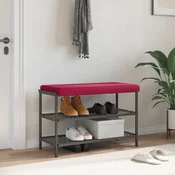 Vidaxl Blazina za klop Žamet Vinorodna rdeča Globina 35 cm