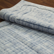 ZERIA HOME Kopalniške preproge EKOSE svetlo modra, set 60x100 + 60x50 cm.