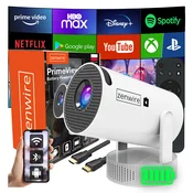 Zenwire Zenwire K400 prenosni mini projektor Android 11, WiFi 6, Bluetooth 5.4, baterija 12000 mAh, 260 ANSI, podpora Full HD, (5000193566)