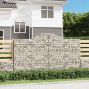 Lucne gabionske košare 4 kom 300x50x160/180cm pocincano željezo