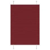Plisirana zavjesa Bordo crvena 100x100 cm Širina tkanine 99,4 cm Poliester