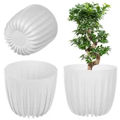 KADAX Cvetlični lonec 16 cm okroglo plastično belo