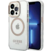 slomart Etui Guess Metal Outline Magsafe za iPhone 15/14/13 - zlato
