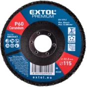 EXTOL Lamelni disk, poševni korund, premer 115 mm, P60 8803463