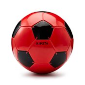 Nogometna lopta First Kick veličina 4 za djecu od 9 do 12 godina crvena