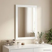 vidaXL Ogledalo FAUSKE Bela 43 x 3,5 x 77 cm Pravokotna