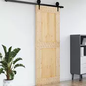 vidaXL Vrata NARVIK Naravna 85 x 210 cm Masiven borov les