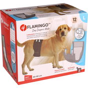 Flamingo vpojne plenice za samce L 60 - 80 cm 12 kos - Pet Interest - Za pasje mladičke - Navajanje na čistočo - 60x60cm 10kosov