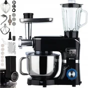 Ruhhy 3v1 2300W planetarni mešalnik robot LCD z ogrevano posodo črn 6,2L