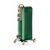 Ariete oljni radiator Vintage 837, 7 reber, zelen