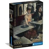 Muzejska zbirka: Edgar Degas - V kavarni 1000-delna sestavljanka s posterjem - Clementoni