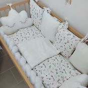 Ogradica za krevetac jastucici sa posteljinom cvetici ( TNC_JA86V7_3233934 )