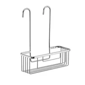 Gedy Visoka kromirana viseča polica GEDY SMART za kopalnico, 300x375x120 mm