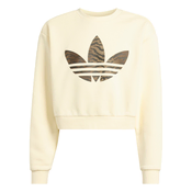 ADIDAS ORIGINALS Majica LOOSE BOXY rjava/brokat/off-bela