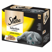 12x85 g Sheba Delikatesse in Gelee različice perutnine za mačke