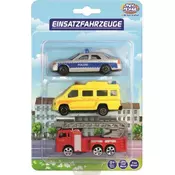 Toy Place Komplet avtomobilčkov - intervencijska vozila - 1 k.