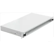 Fiber opticki patch panel 19/1U sa 24 duplex slota za SC duplex/LC quad adaptere sa slajd mehanizmom