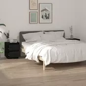 Vidaxl vidaXL Nočne omarice, komplet 2, črne, 40x35x50 cm, masiven borov les