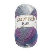 Bellatex PAPATYA BATIK - 100g / 360 m - siva, bela, vijolična