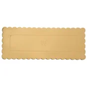 Northix Podloga za torto 33x12 cm - Zavihani robovi, zlata folija, debel karton