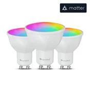 Nanoleaf Pametne žarnice Essentials Matter Wi-Fi GU10, paket 3 kosov