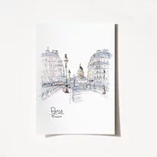Wallity Poster France Paris-2029, 21x29,7 cm, Beli
