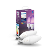 KOMPLET 2x LED Zatemnitvena žarnica Philips HUE WHITE AND COLOR E14/5,3W/230V